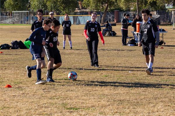  Students playing soccer during the 7th Annual Soccer Classic, Thursday, December 8, 2022.